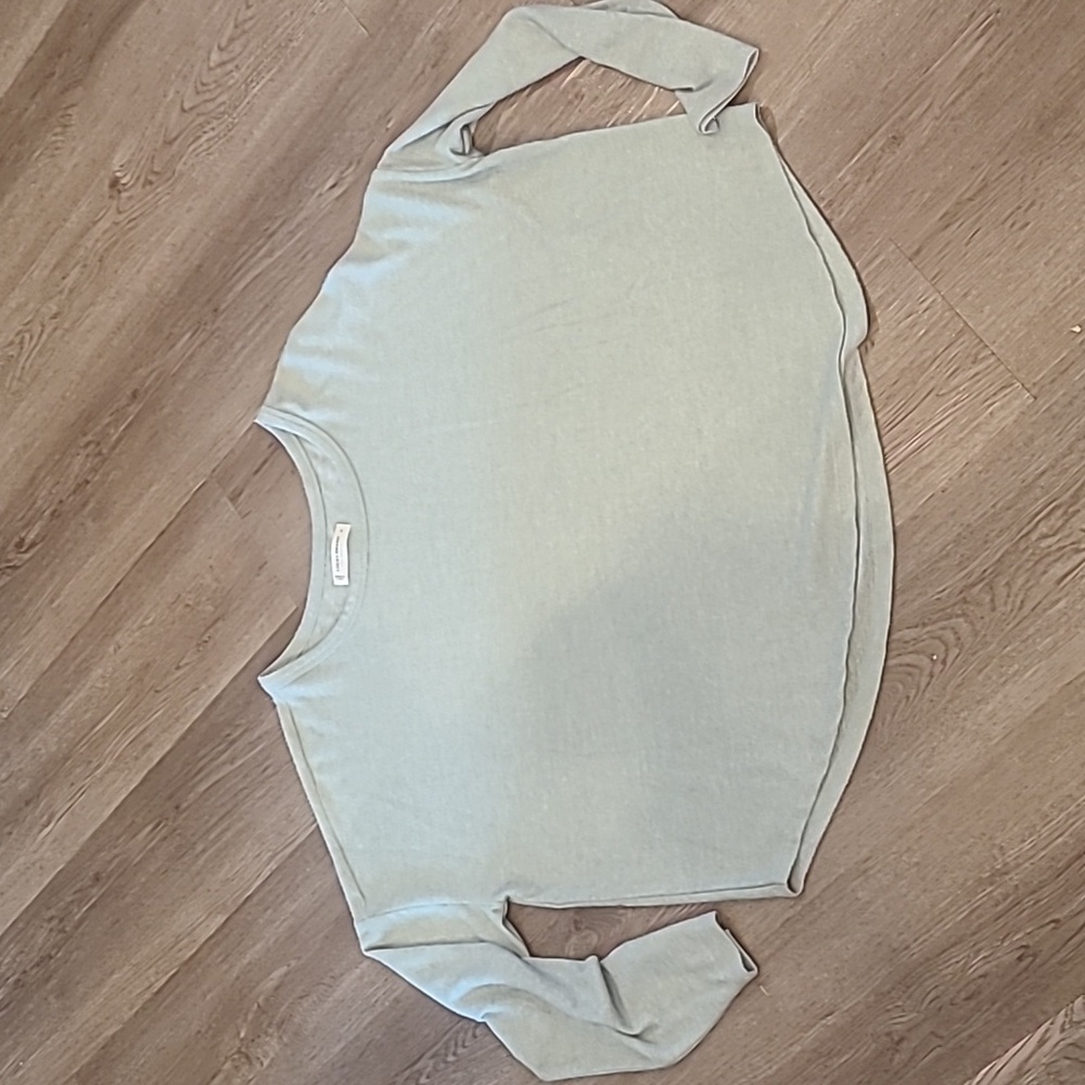 Lucky Brand Sage Green Long Sleeve fleece top